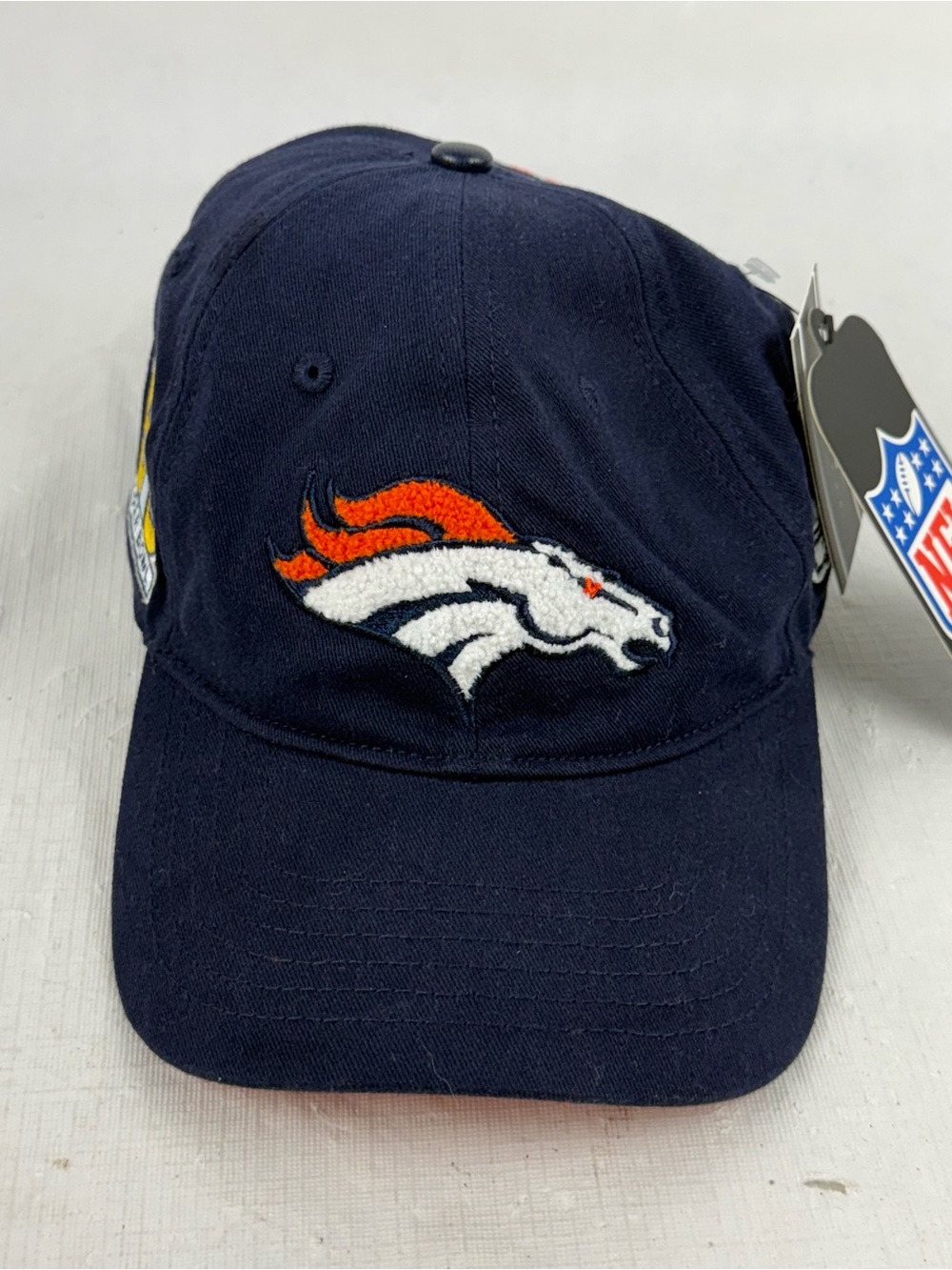 Denver Broncos Pro Standard Multi-Logo Navy Blue Snapback Hat Luxury Collection